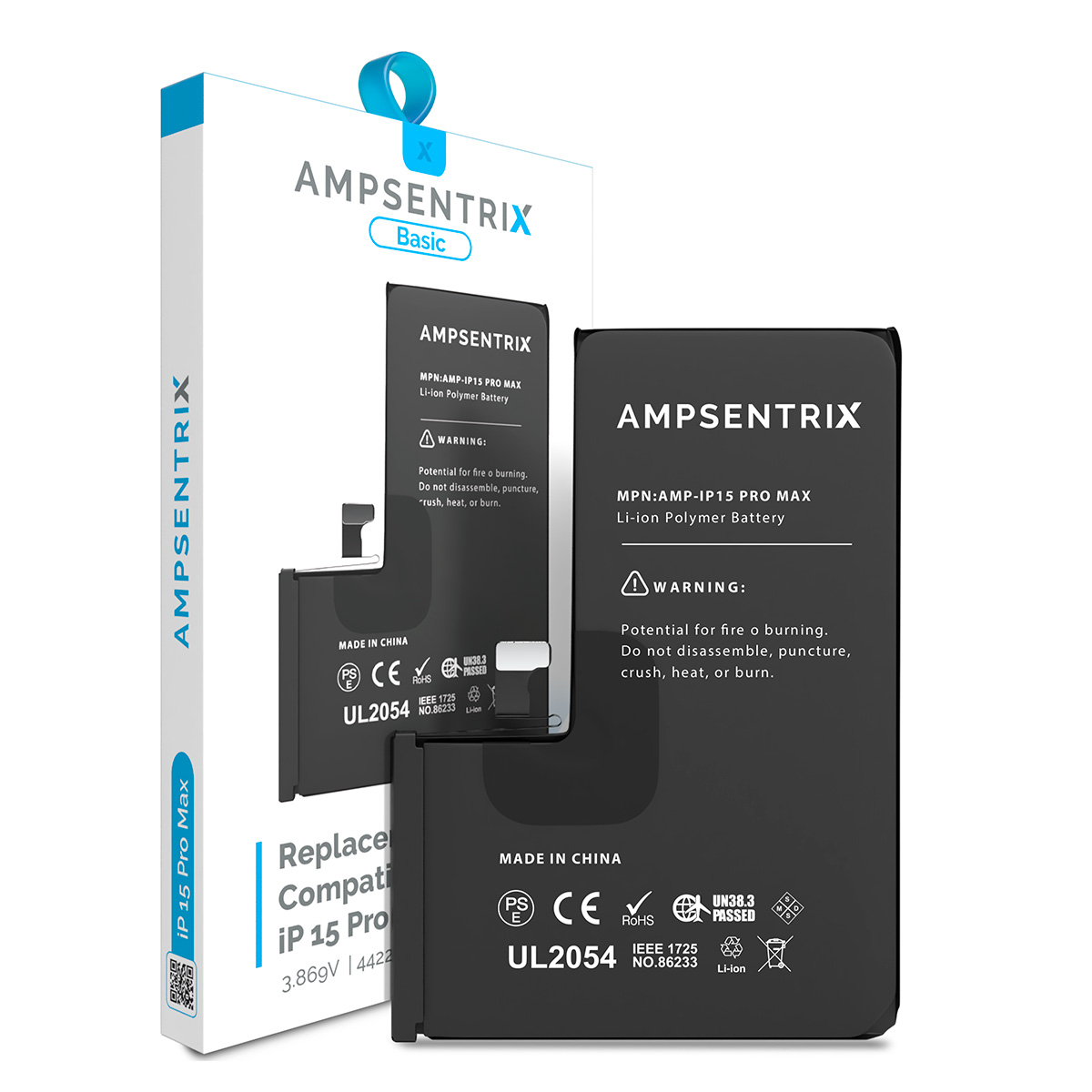 Bateria Ampsentrix Basic iPhone 15 Pro Max